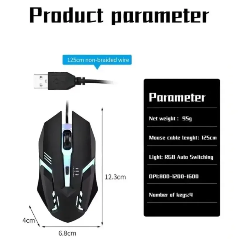 Gaming Esports Esports - Colorful 3-Button LED E-Sports USB Wired