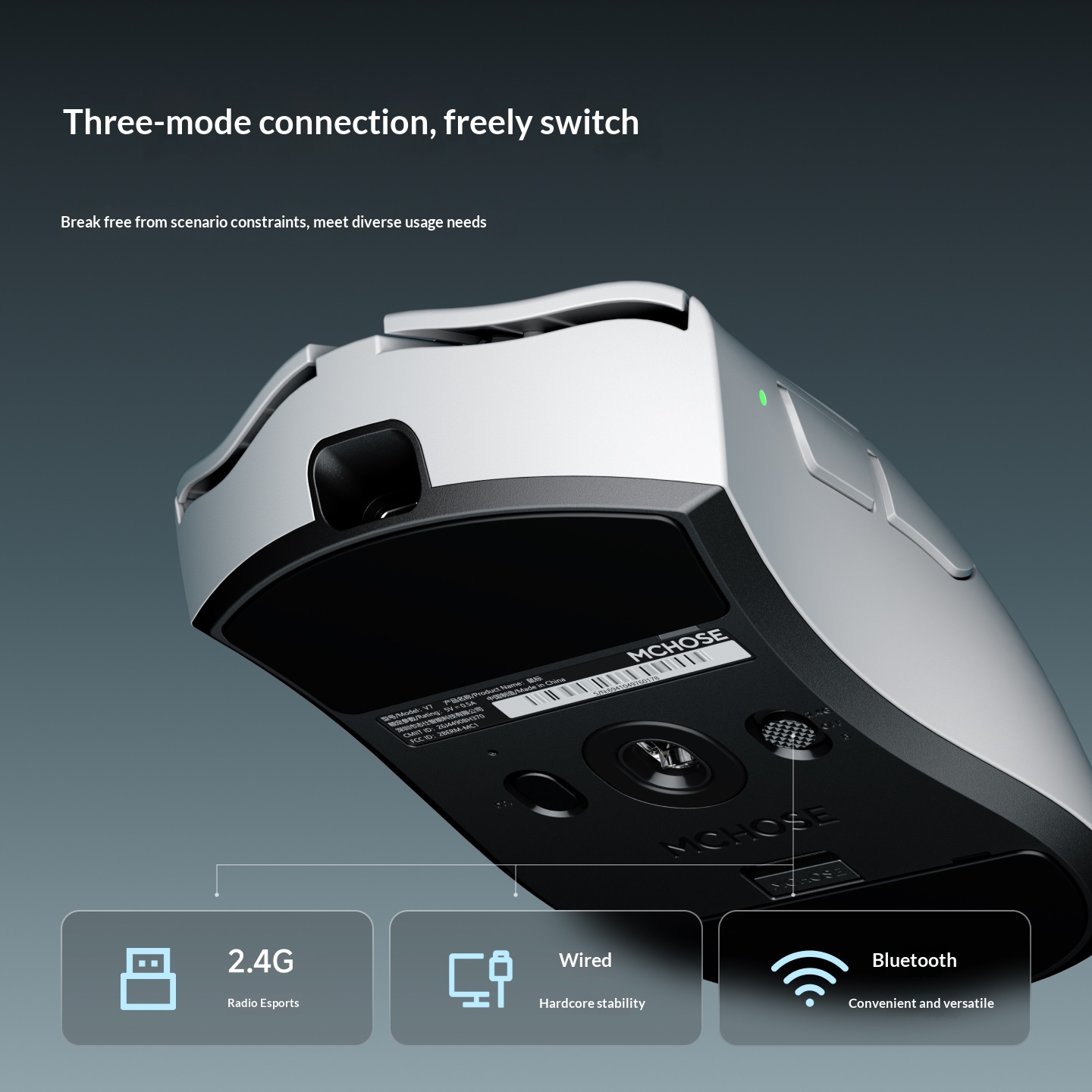MCHOSE V7 Tri‑Mode Wireless Ga - Esports Gaming Setup ulasan dan harga