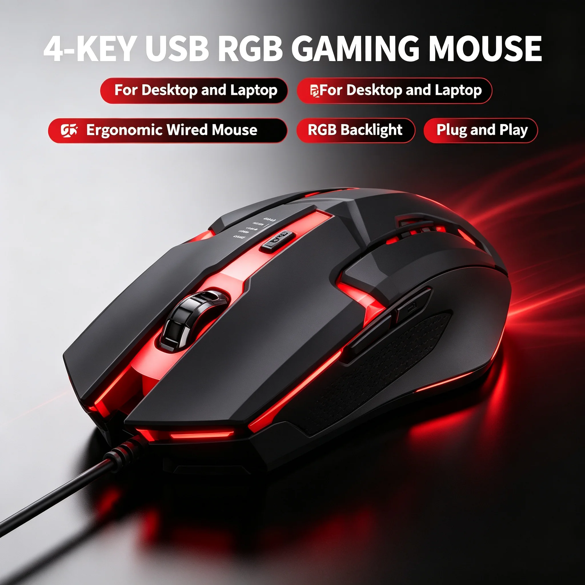 Colorful 3-Button LED E-Sports - Gaming Esports Esports ulasan dan harga