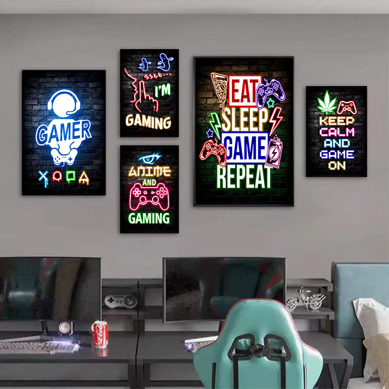 1pc Frameless Canvas Painting  - Gaming Esports Esports ulasan dan harga