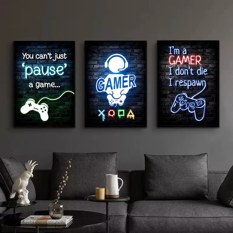 1pc Frameless Canvas Painting  - Gaming Esports Esports ulasan dan harga