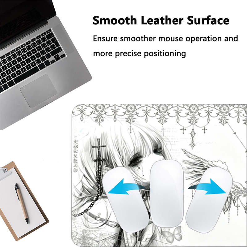 Leather Mousepad Black White A - Esports Gaming Pc ulasan dan harga